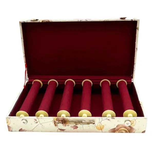 Fashco 6 Pipe Bangle Box Rose Printed-1